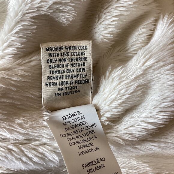 LL Bean Utility Chore Coat Jacket Womens 1X Natural Khaki Soft Lined - Picture 8 of 8